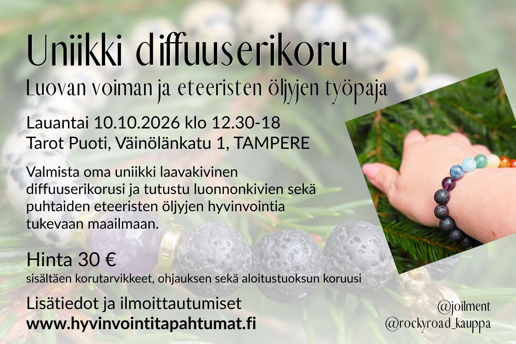 Uniikki diffuuserikoru - Luovan voiman ja eteeristen öljyjen työpaja