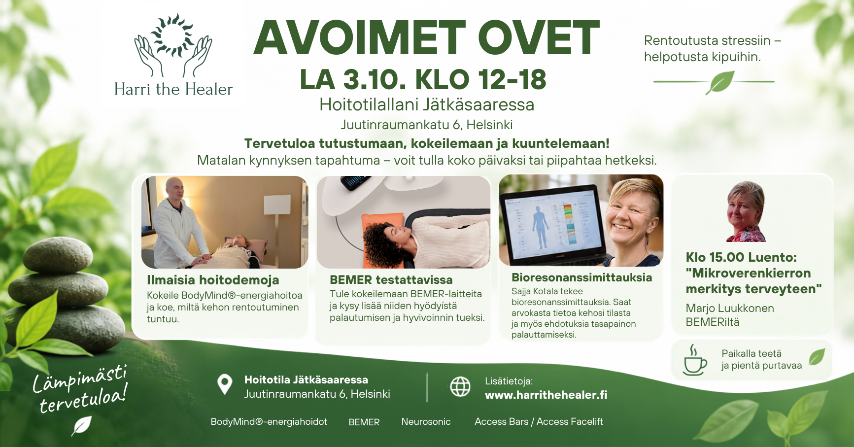 Avoimet ovet, ilmaisia näytehoitoja