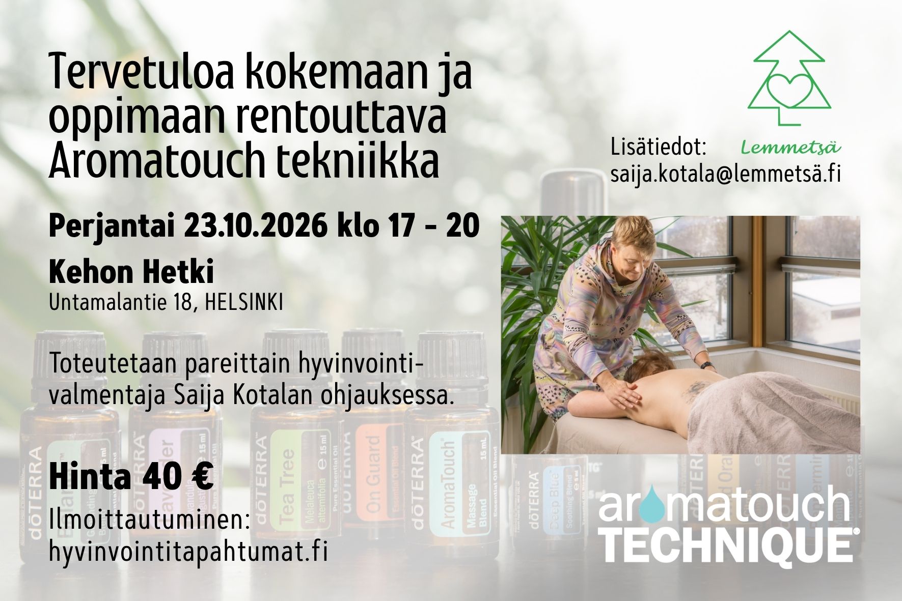 Koe ja opi AromaTouch Tekniikka